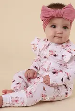 Snuggle Hunny Kids Snuggle Hunny Carousel Organic Snugglesuit Convertible Romper with Frill