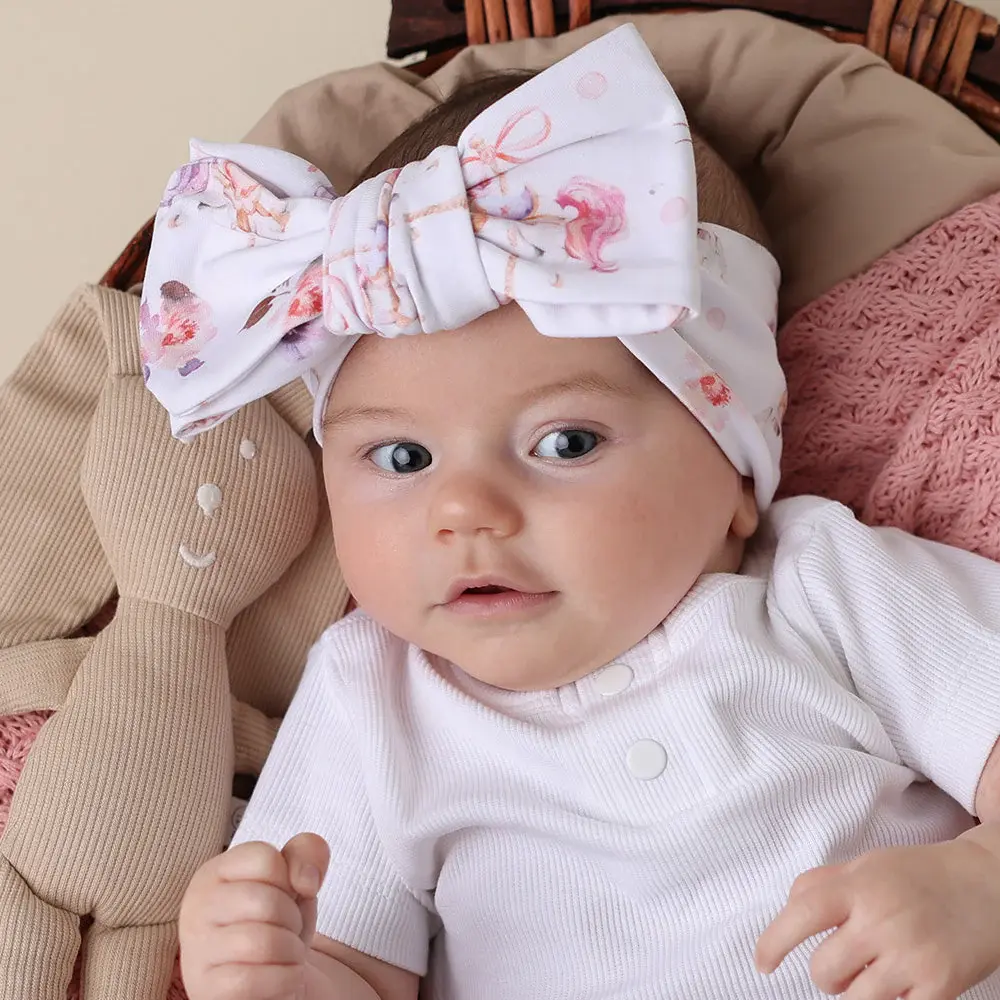 Snuggle Hunny Kids Snuggle Hunny Carousel Organic Oversized Bow