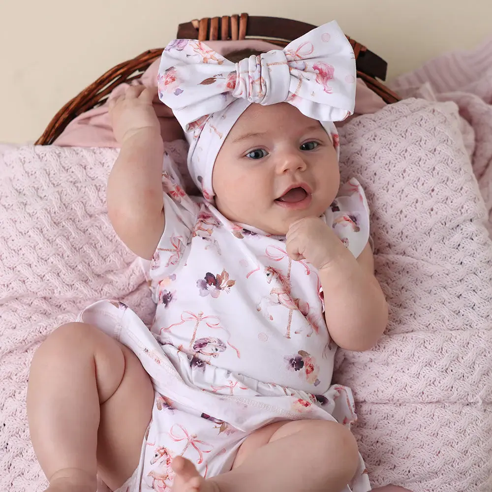 Snuggle Hunny Kids Snuggle Hunny Carousel Organic Oversized Bow