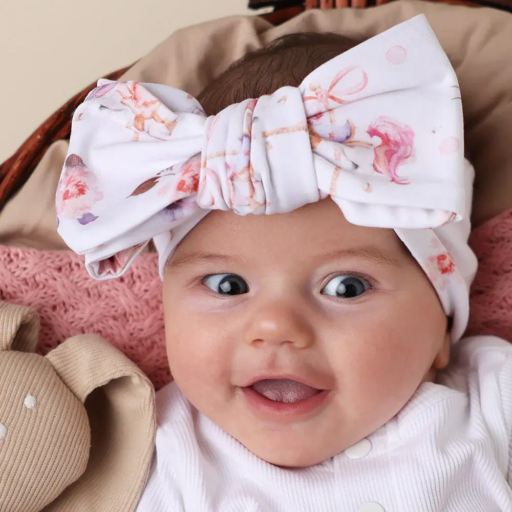 Snuggle Hunny Kids Snuggle Hunny Carousel Organic Oversized Bow