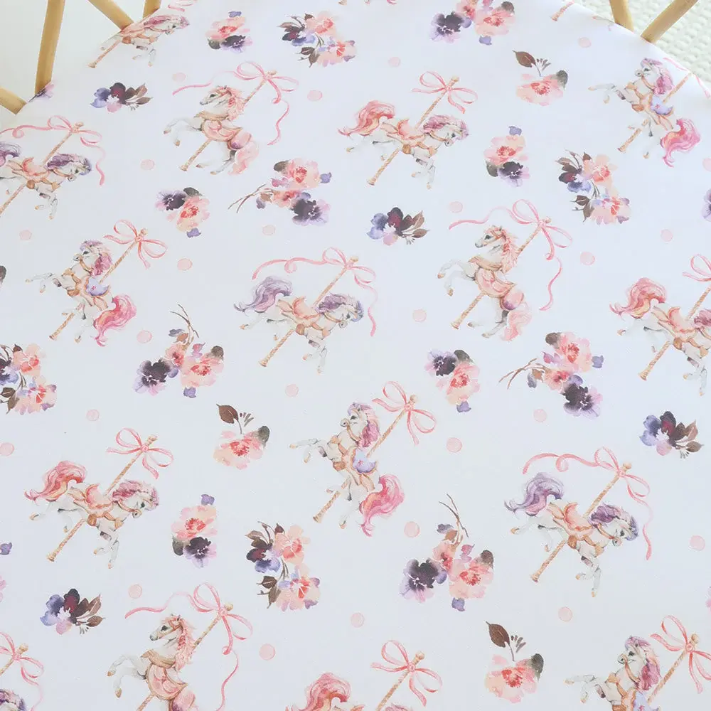 Snuggle Hunny Kids Snuggle Hunny Carousel Organic Bassinet Sheet / Change Pad Cover