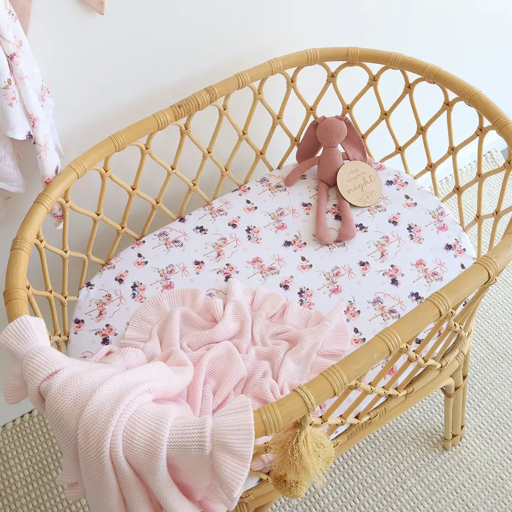 Snuggle Hunny Kids Snuggle Hunny Carousel Organic Bassinet Sheet / Change Pad Cover
