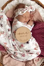 Snuggle Hunny Kids Snuggle Hunny Carousel Organic Jersey Wrap & Topknot Set