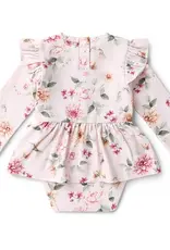 Snuggle Hunny Kids Snuggle Hunny Birds & Blooms Long Sleeve Organic Dress