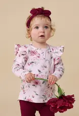 Snuggle Hunny Kids Snuggle Hunny Birds & Blooms Organic Long Sleeve Top with Frill