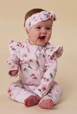 Snuggle Hunny Kids Snuggle Hunny Birds & Blooms Organic Snugglesuit Convertible Romper with Frill
