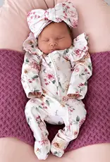 Snuggle Hunny Kids Snuggle Hunny Birds & Blooms Organic Snugglesuit Convertible Romper with Frill