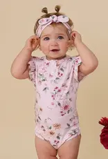Snuggle Hunny Kids Snuggle Hunny Birds & Blooms Short Sleeve Organic Bodysuit with Frill