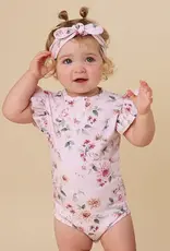 Snuggle Hunny Kids Snuggle Hunny Birds & Blooms Short Sleeve Organic Bodysuit with Frill