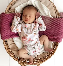 Snuggle Hunny Kids Snuggle Hunny Birds & Blooms Long Sleeve Organic Bodysuit with Frill