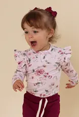 Snuggle Hunny Kids Snuggle Hunny Birds & Blooms Long Sleeve Organic Bodysuit with Frill