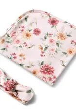 Snuggle Hunny Kids Snuggle Hunny Birds & Blooms Organic Jersey Wrap & Topknot Set