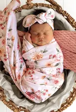 Snuggle Hunny Kids Snuggle Hunny Birds & Blooms Organic Jersey Wrap & Topknot Set