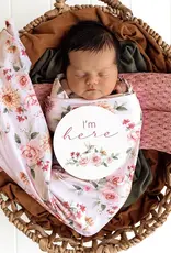 Snuggle Hunny Kids Snuggle Hunny Birds & Blooms Organic Jersey Wrap & Topknot Set