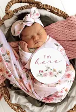 Snuggle Hunny Kids Snuggle Hunny Birds & Blooms Organic Jersey Wrap & Topknot Set