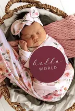 Snuggle Hunny Kids Snuggle Hunny Birds & Blooms Organic Jersey Wrap & Topknot Set