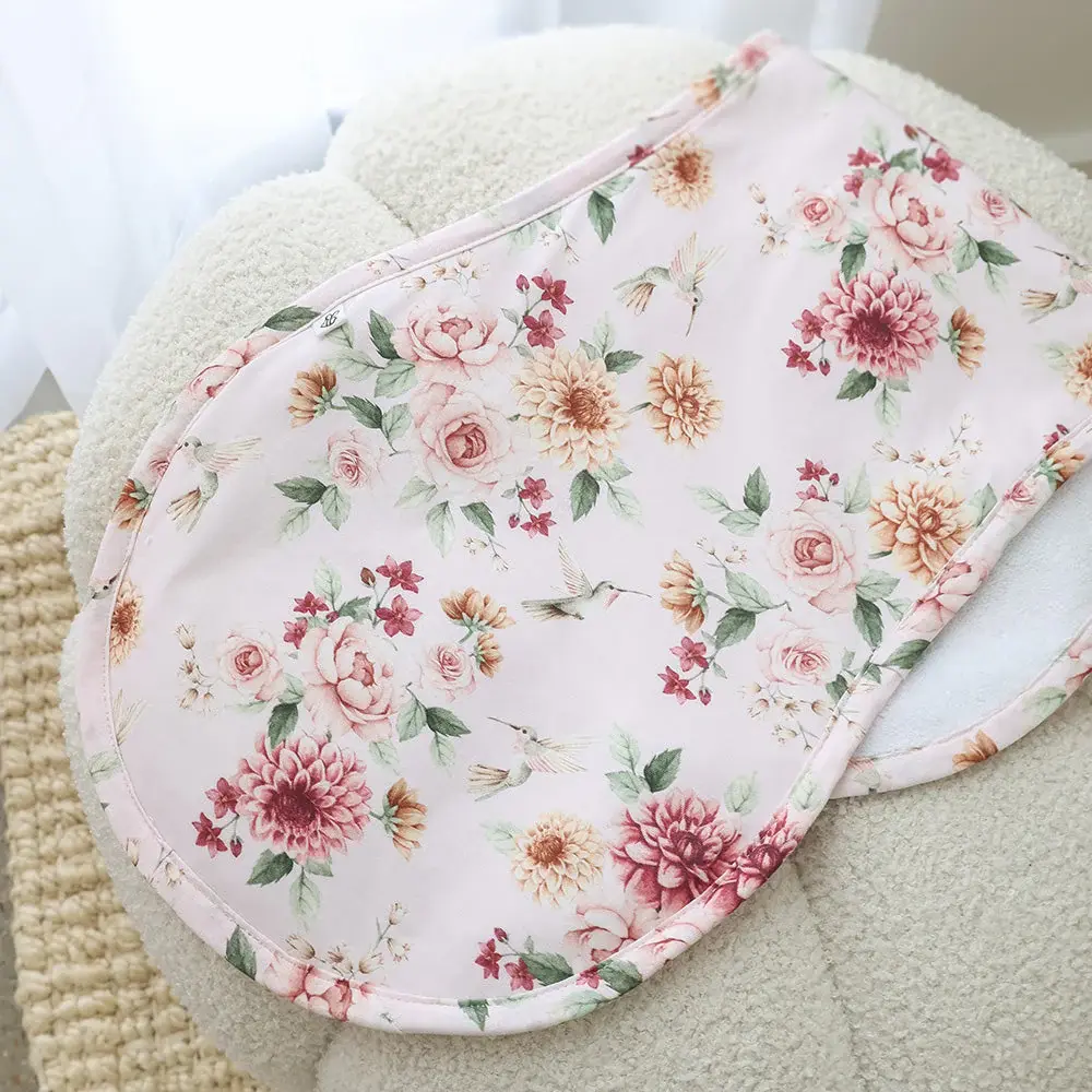 Snuggle Hunny Kids Snuggle Hunny Birds & Blooms Organic Cotton Burp Cloth