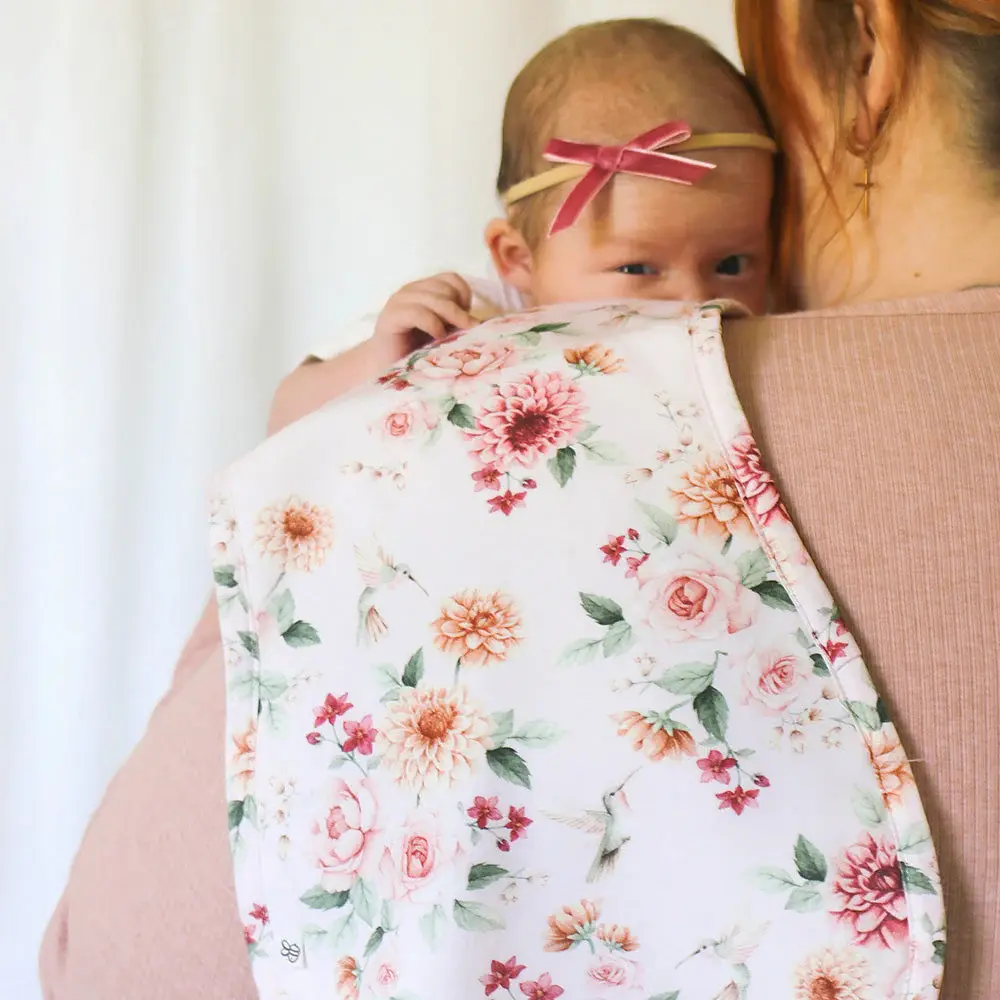 Snuggle Hunny Kids Snuggle Hunny Birds & Blooms Organic Cotton Burp Cloth