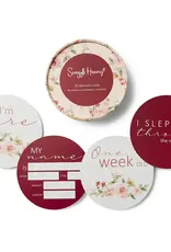 Snuggle Hunny Kids Snuggle Hunny Birds & Blooms & Raspberry Reversible Milestone Cards