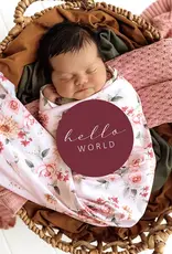 Snuggle Hunny Kids Snuggle Hunny Birds & Blooms & Raspberry Reversible Milestone Cards