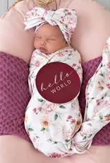 Snuggle Hunny Kids Snuggle Hunny Birds & Blooms & Raspberry Reversible Milestone Cards