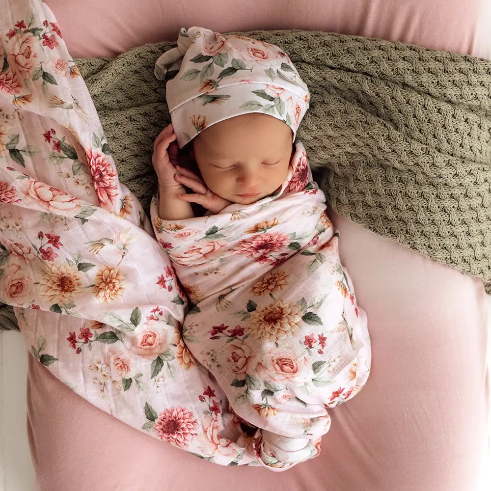 Snuggle Hunny Kids Snuggle Hunny Birds & Blooms Organic Muslin Wrap