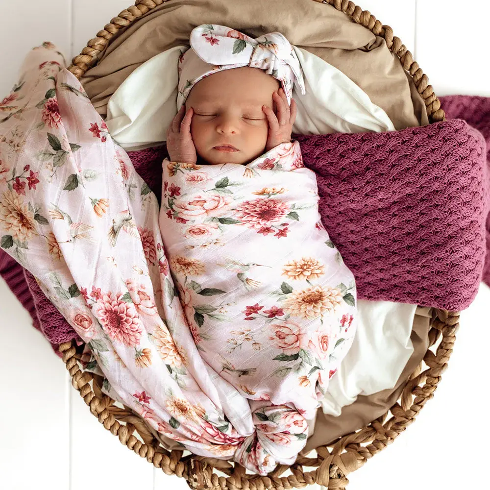Snuggle Hunny Kids Snuggle Hunny Birds & Blooms Organic Muslin Wrap