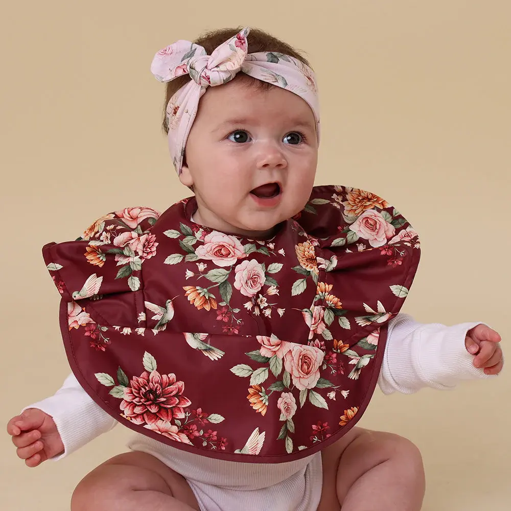 Snuggle Hunny Kids Snuggle Hunny Floral Flutter Frill Snuggle Bib