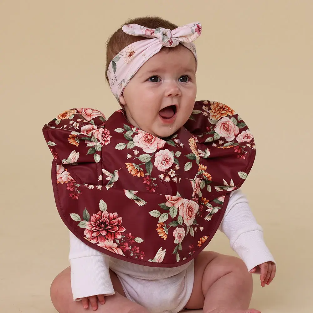 Snuggle Hunny Kids Snuggle Hunny Floral Flutter Frill Snuggle Bib