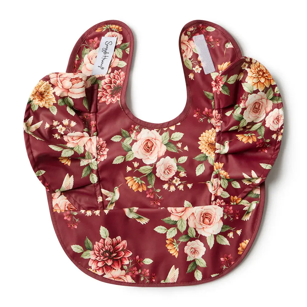 Snuggle Hunny Kids Snuggle Hunny Floral Flutter Frill Snuggle Bib