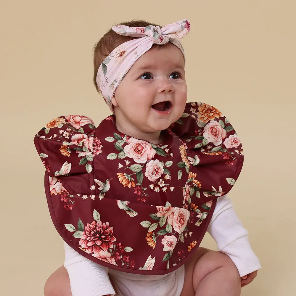 Snuggle Hunny Kids Snuggle Hunny Floral Flutter Frill Snuggle Bib