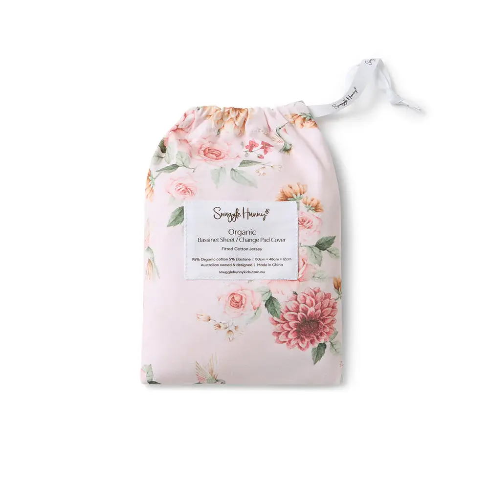 Snuggle Hunny Kids Snuggle Hunny Birds & Blooms Organic Bassinet Sheet / Change Pad Cover