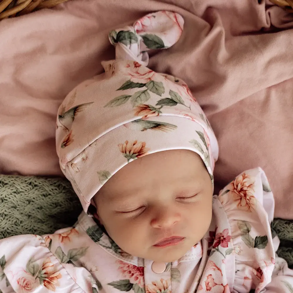 Snuggle Hunny Kids Snuggle Hunny Birds & Blooms Organic Knotted Beanie