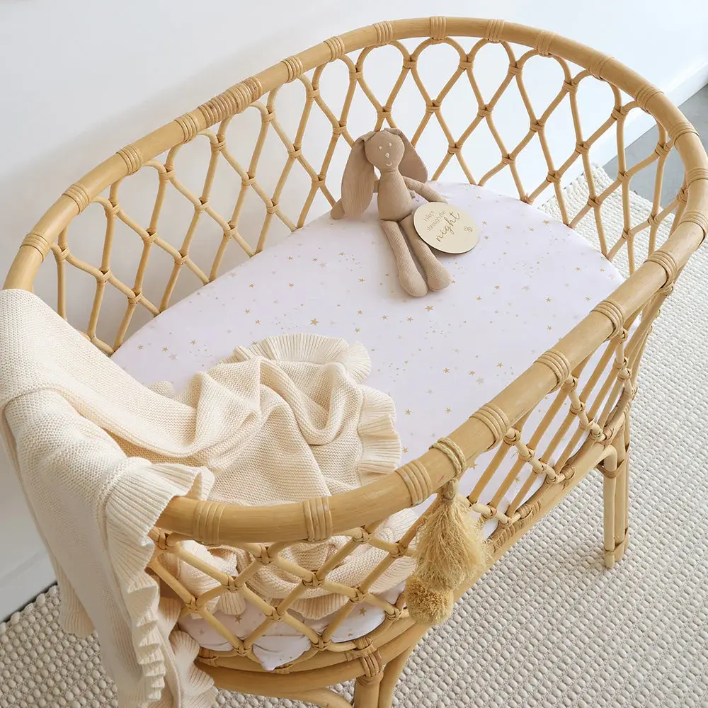 Snuggle Hunny Kids Snuggle Hunny Stardust Organic Bassinet Sheet / Change Pad Cover