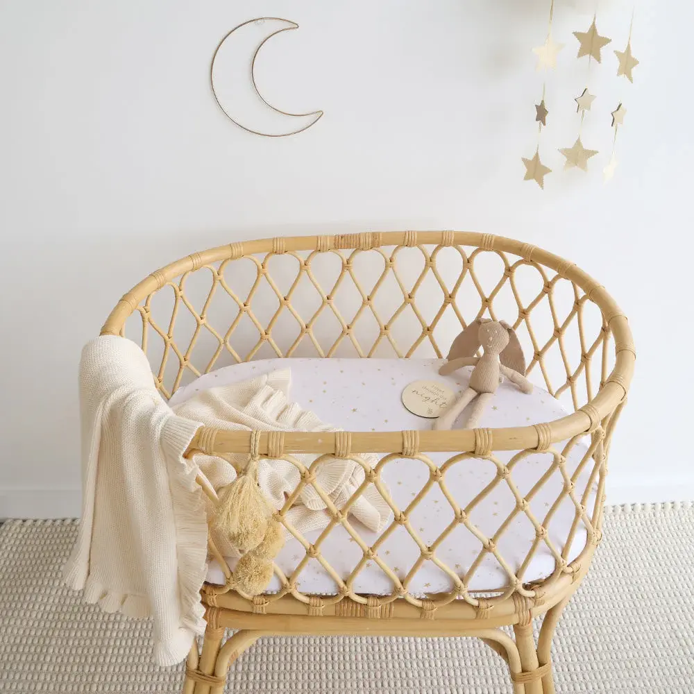 Snuggle Hunny Kids Snuggle Hunny Stardust Organic Bassinet Sheet / Change Pad Cover