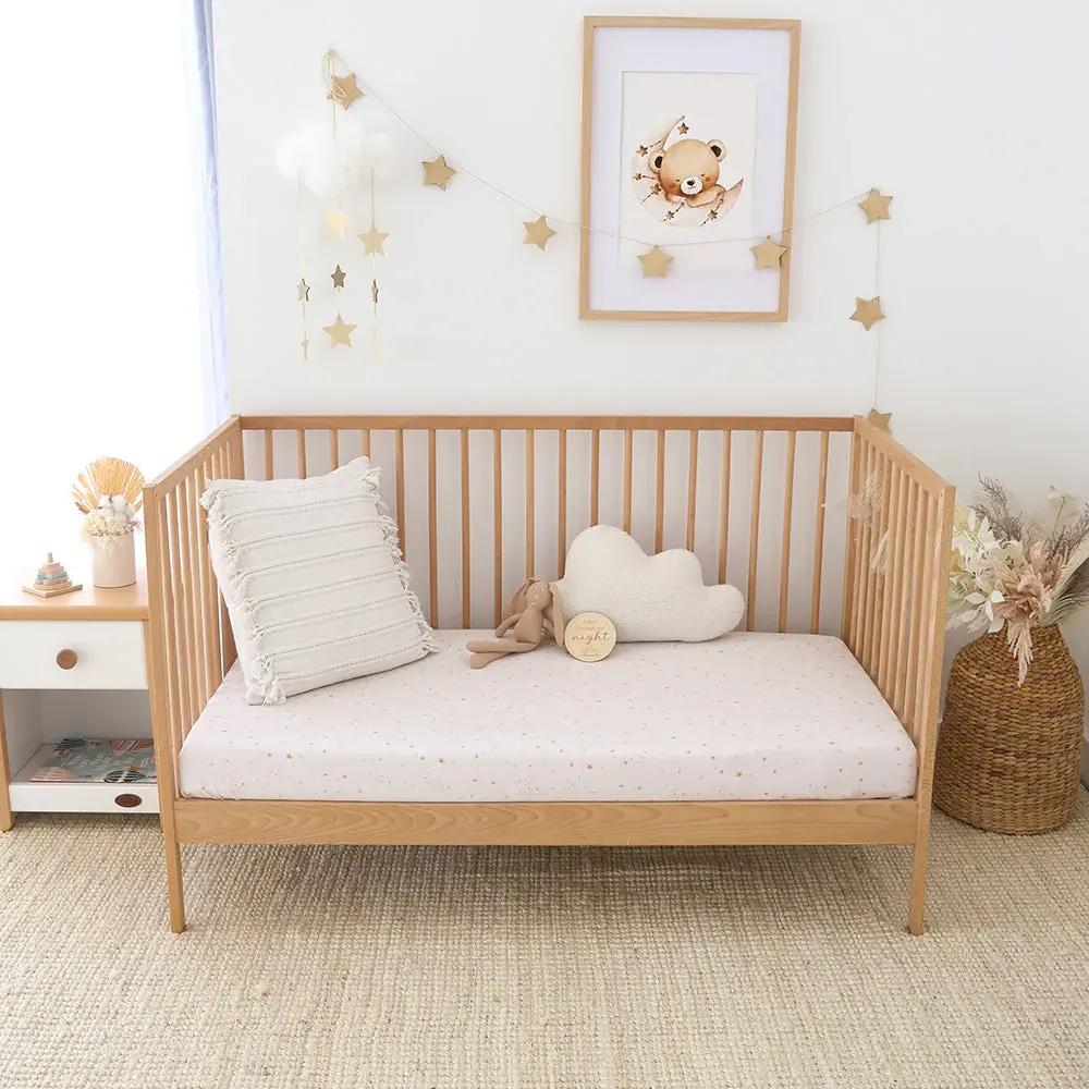 Snuggle Hunny Kids Snuggle Hunny Stardust Organic Fitted Cot Sheet