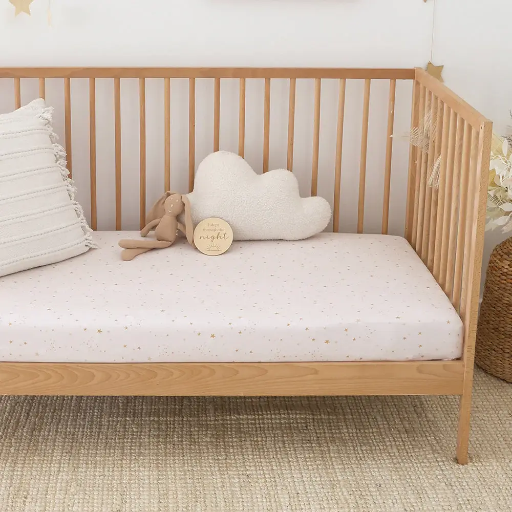 Snuggle Hunny Kids Snuggle Hunny Stardust Organic Fitted Cot Sheet