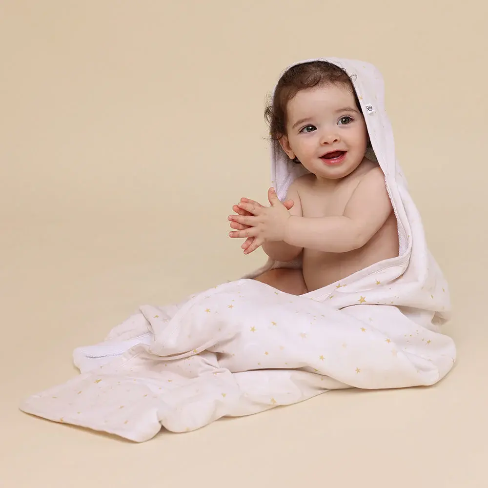 Snuggle Hunny Kids Snuggle Hunny Stardust Organic Hooded Baby Towel