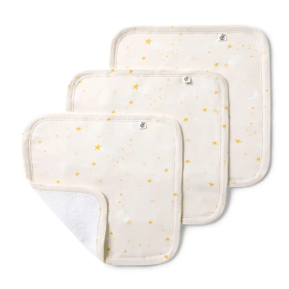 Snuggle Hunny Kids Snuggle Hunny Stardust Organic Wash Cloths - 3 Pack
