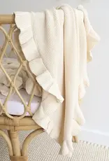 Snuggle Hunny Kids Snuggle Hunny Cream Ruffle Knit Organic Baby Blanket