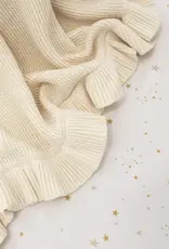 Snuggle Hunny Kids Snuggle Hunny Cream Ruffle Knit Organic Baby Blanket