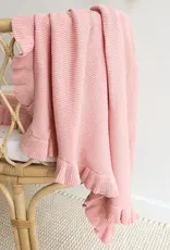 Snuggle Hunny Kids Snuggle Hunny Rosa Ruffle Knit Organic Baby Blanket