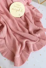 Snuggle Hunny Kids Snuggle Hunny Rosa Ruffle Knit Organic Baby Blanket