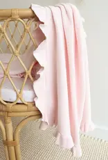 Snuggle Hunny Kids Snuggle Hunny Blush Pink Ruffle Knit Organic Baby Blanket