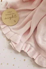 Snuggle Hunny Kids Snuggle Hunny Blush Pink Ruffle Knit Organic Baby Blanket