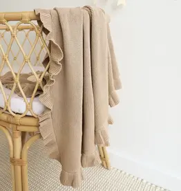 Snuggle Hunny Kids Snuggle Hunny Hazelnut Ruffle Knit Organic Baby Blanket