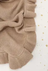 Snuggle Hunny Kids Snuggle Hunny Hazelnut Ruffle Knit Organic Baby Blanket