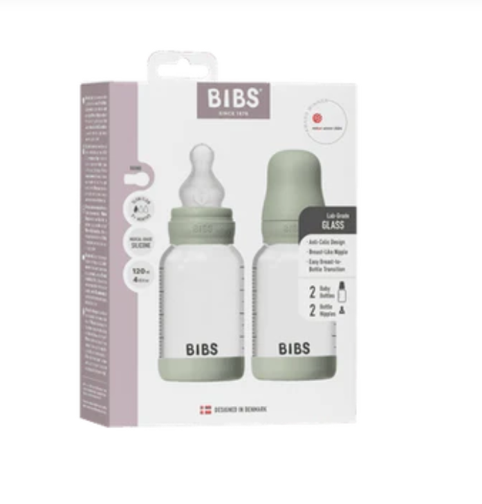 BIBS BIBS Glass Bottle Complete Set (2 Pack) Latex - 120ml