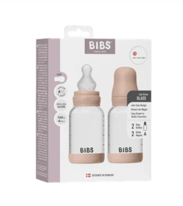 BIBS BIBS Glass Bottle Complete Set (2 Pack) Latex - 120ml
