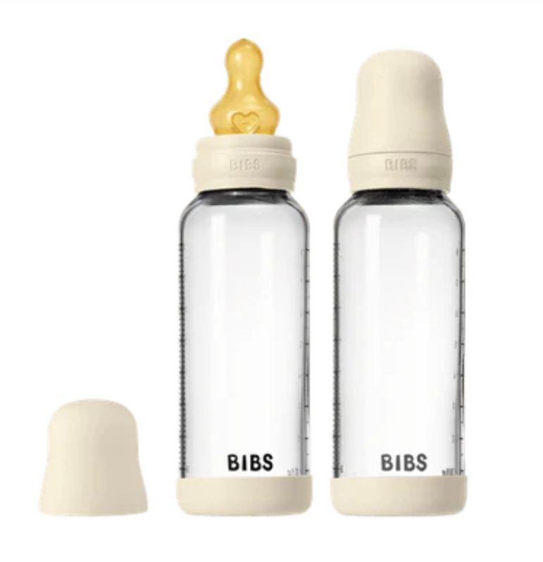 BIBS BIBS Glass Bottle Complete Set (2 Pack) Latex - 240ml